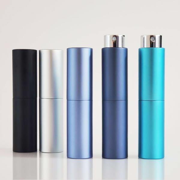 RTS Round 5ml 10ml Twist up Metal Spray Bottle 8ml Aluminium Portable Refillable Perfume Atomizer