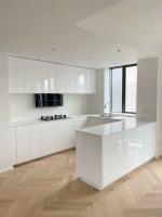 Residence Custom Sintered Stone / Marble / Granite Laminate Kitchen Furniture Sets