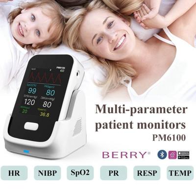 Monitor de paciente multiparâmetro portátil para sinal vital de paciente veterinário PM6100