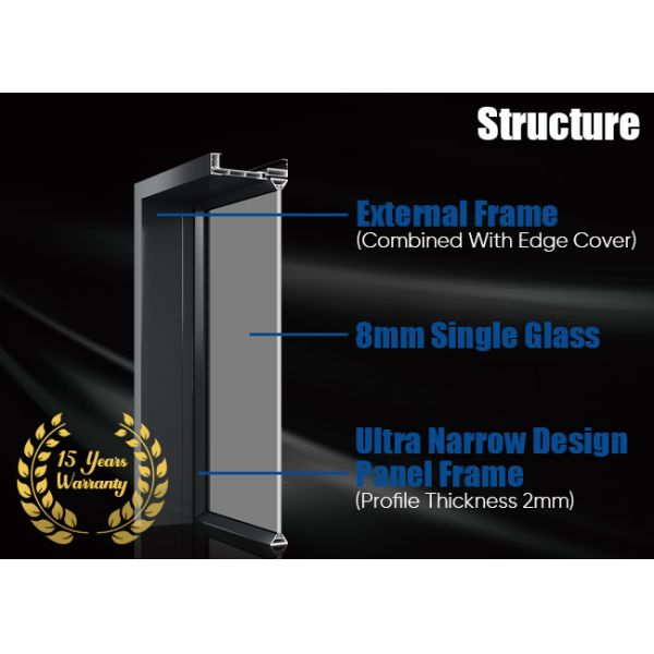 Modern Aesthetics  Interior Swing Aluminum Doors Ultra Narrow Frame