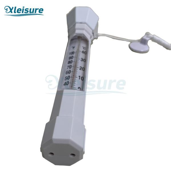 White Simple And Convenient Plastic Swimming Pool Spa Floating Water Temperature Thermometer