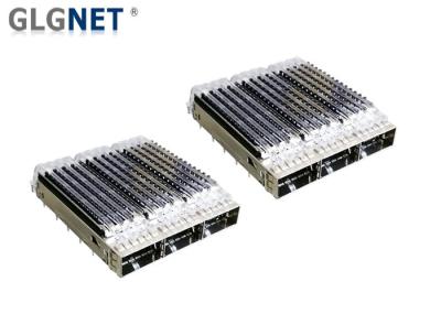 Three Ports QSFP28 Connector Cage EMI Spring Press Fit Mount Type