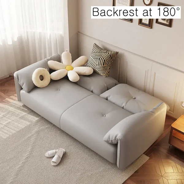 Fabric Cover Material Convertible Sectional Sofa Couch L-Shaped Minimalist Design Style Modern Sleeper Bed for Living Room