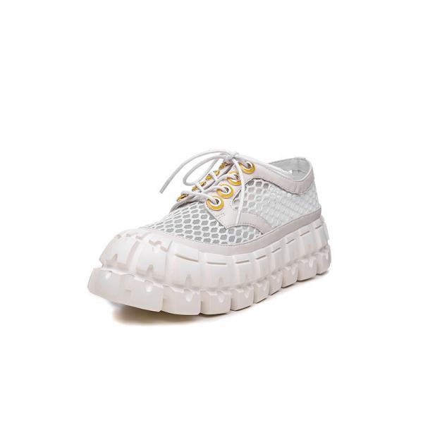 S470 Summer Mesh Small White Shoes Women'S Breathable Casual Lace-Up Platform Platform Shoes Women'S Shoes