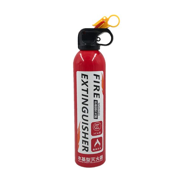 MSWJ58 580ml Portable Water-Based Fire Extinguisher, Lightweight Aluminum Alloy Mini Fire Extinguisher, 0.5A 13B E 5F Fire Rating for Home Car Kitchen Office Emergency Fire Safety