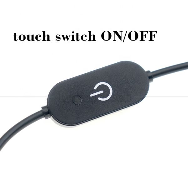 12V Hombre a Mujer 5.5x2.1 Barril Jack DC Power Led Dimmer Switch Cable para luz LED