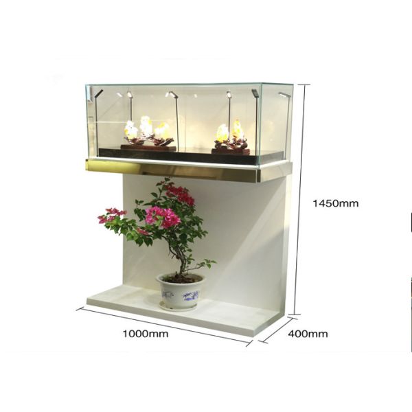 Малый стеклянный дисплейный шкаф, ювелирный магазин дисплей (L) 400 X (W) 400 X (H) 1450 мм