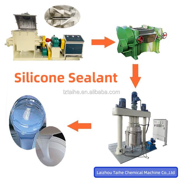Línea de producción de la máquina de fabricación de mezcladores de selladores de silicona para los requisitos del cliente