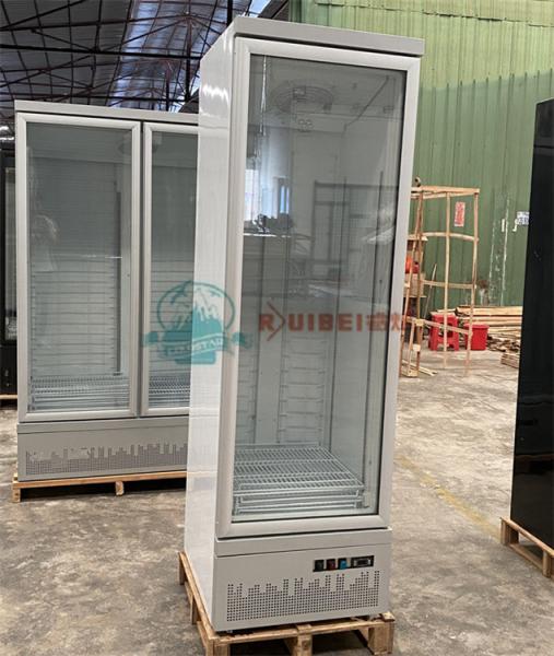 R290 Commercial Double Glass Door Beverage Display Cooler Drinks Fridge Supermarket Refrigerator Upright Freezer Showcas