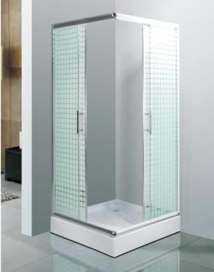 Square Printing Glass Shower Cubicles 800*800*2000mm With Sliding Door