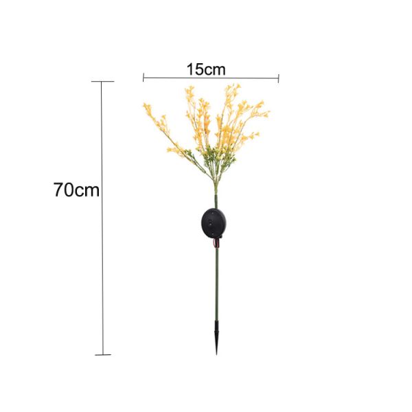 Solar Artificial rape Flower Lights Ground Decoration Lawn Lamp
