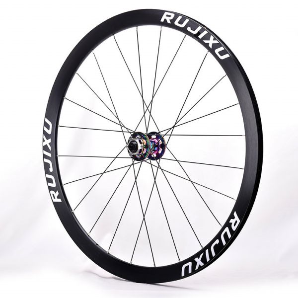 Jeu de roues de vélo de route personnalisé en alliage d'aluminium à six mâchoires pour frein à disque 700C, hauteur 38 mm