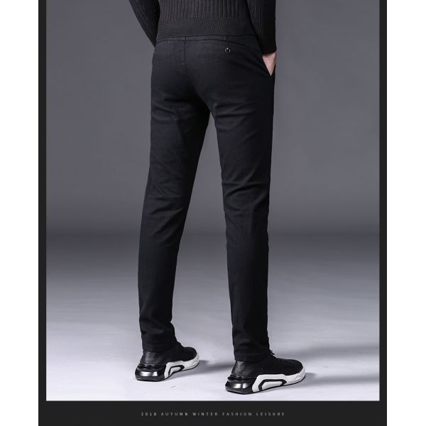 None Printing Methods Men's Casual Pants Elastic Cotton Suit Pants for Men's Clothing