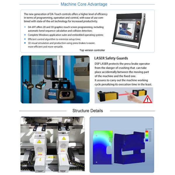 220V 380V 415V 440V Гидравлическая серво CNC прессовая тормозная машина Genius HSC Ultra