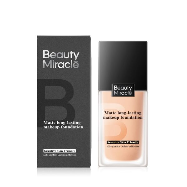 Customized 24H Matte Long-Lasting Makeup Foundation Liquid 50 Colors Oil Control Sweat Proof Concealer Friendly Mask