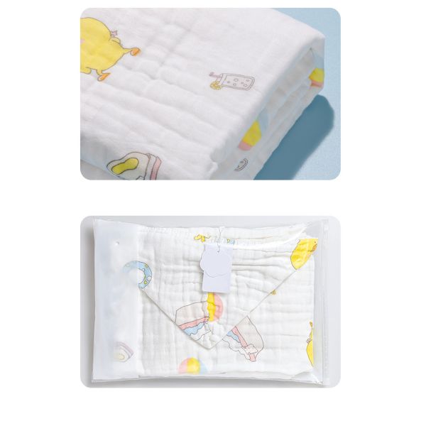 младенец печатания 100%Cotton Swaddle сплетенный отдых случайное 40S женщин 3 слоя младенцы покрывают одеяло крепируют ткань Guze