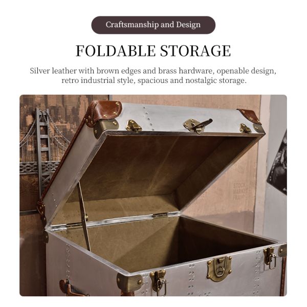 Nidea #8609 Aluminium Metal Rivets Vintage Aviation Reception Desk Bar Table for Bar Desk Hotel Restaurant Vintage Coffee Table