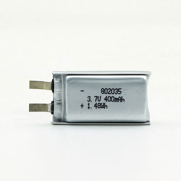 XL 802035 400mAh 3.7V 30C Rate Li-Po Battery for Drone High Power Lightweight LiCoO2 Cathode 350 Cycles -20-60C