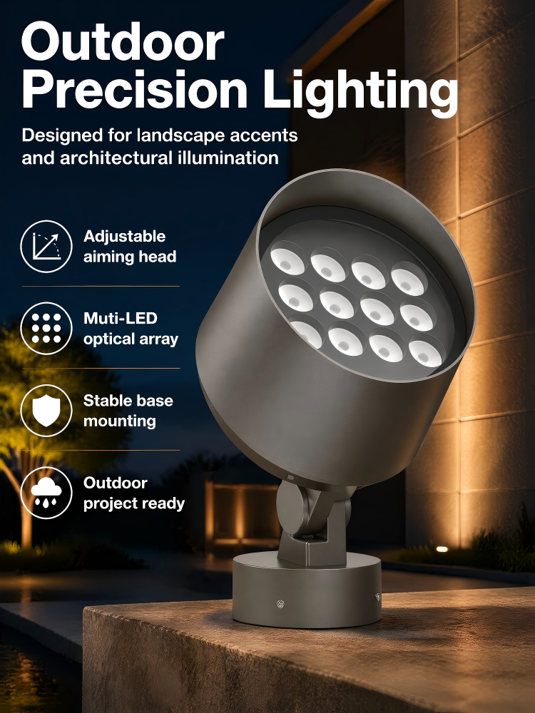 Multi Mount Outdoor LED Flood Light 60‑100W RGBW Adjustable Beam Angle Landscape Uplight