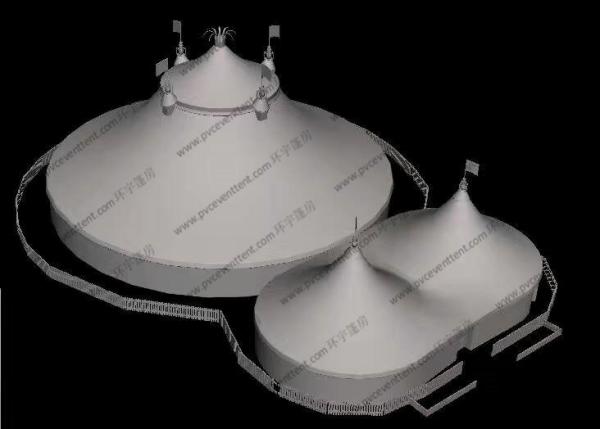 Waterproof Pagoda Outdoor Event Tent With PVC Cover For Circus Event / Gala Event