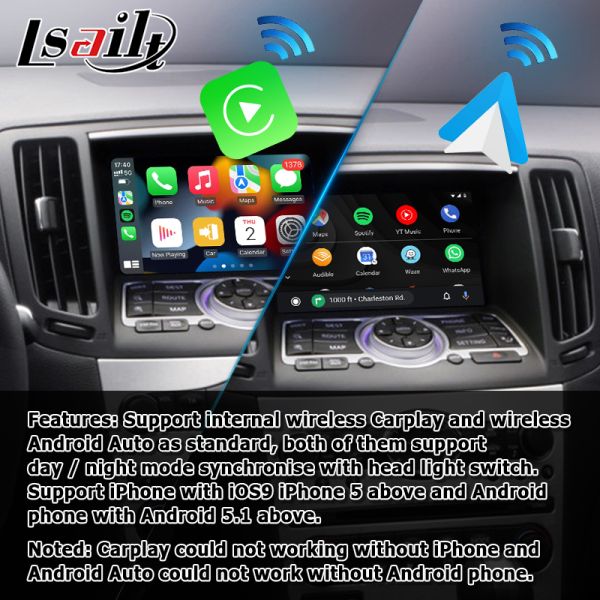 Беспроводный carplay Android авто для Infiniti G37 G25 Q40 Q60 370GT Skyline 08IT