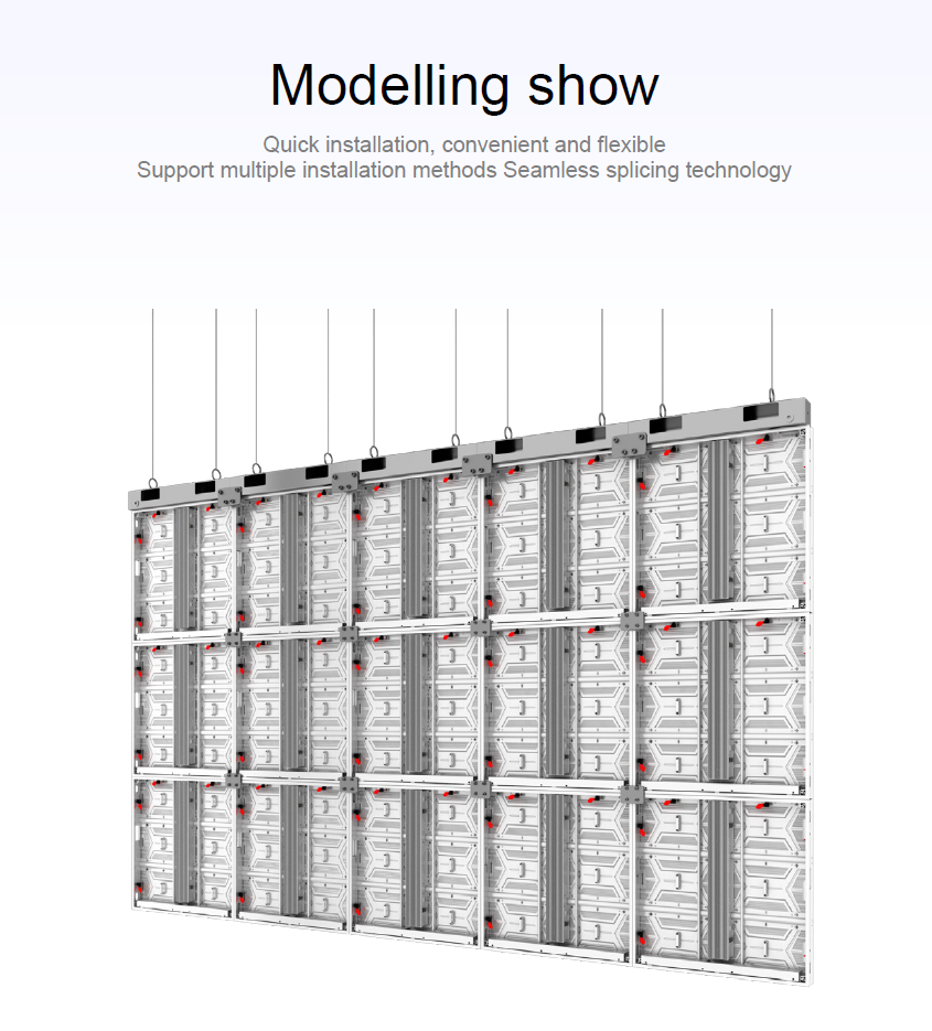 P4.44/P5.71/P6.66/P8/P10 Fixed Installation Series 960*960mm 480*320 Standard Module With Profile Aluminium Cabinet