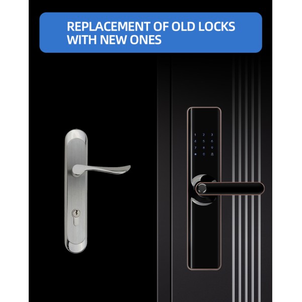 YAGU Smart Office Secure RFID Key Card Lock Digital Door Lock with Keyless Key Cylinder for Wood Doors for Hotel TTlock&TUYA