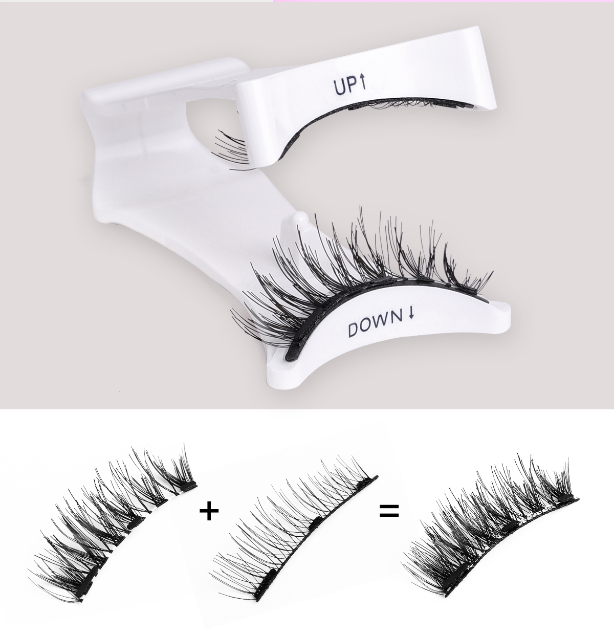OEM ODM Handmade Reusable CC Magnetic Reusable Lashes With Applicator Soft Full Strip Lash