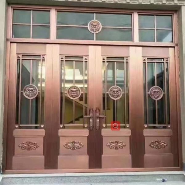 Brown Wrought Bronze Main Steel Door Steel Front Doors Residential