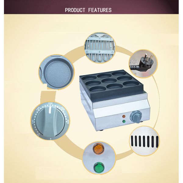 Non Stick 240V 2.5kw Burger Cooking Equipment