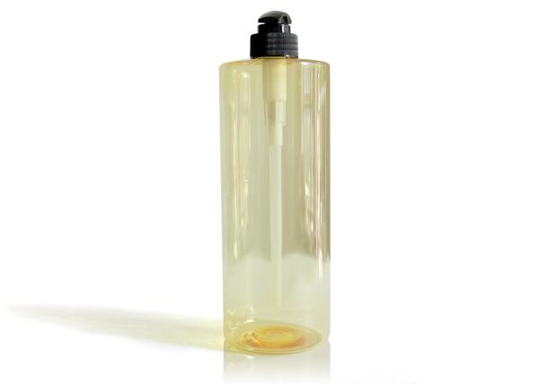 Yellow Empty Shower Gel Bottles , Family Bathroom Beauty Product Bottles