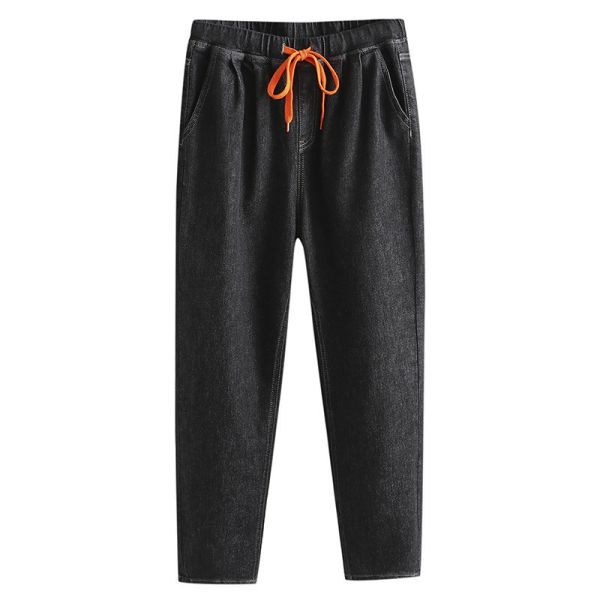 OEM Factory Casual Woman Drawstring Waist Jogger Denim Jean