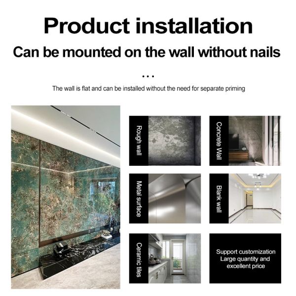 PVC Marble Wall Panel Factory Direct Sales Bamboo Wood Fiber TV Background Wall