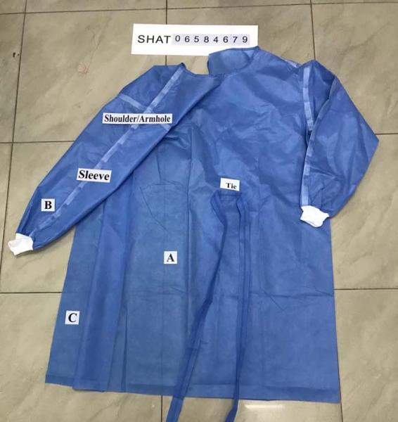 Non Woven Fabric Blue breathable Disposable Protective Coveralls