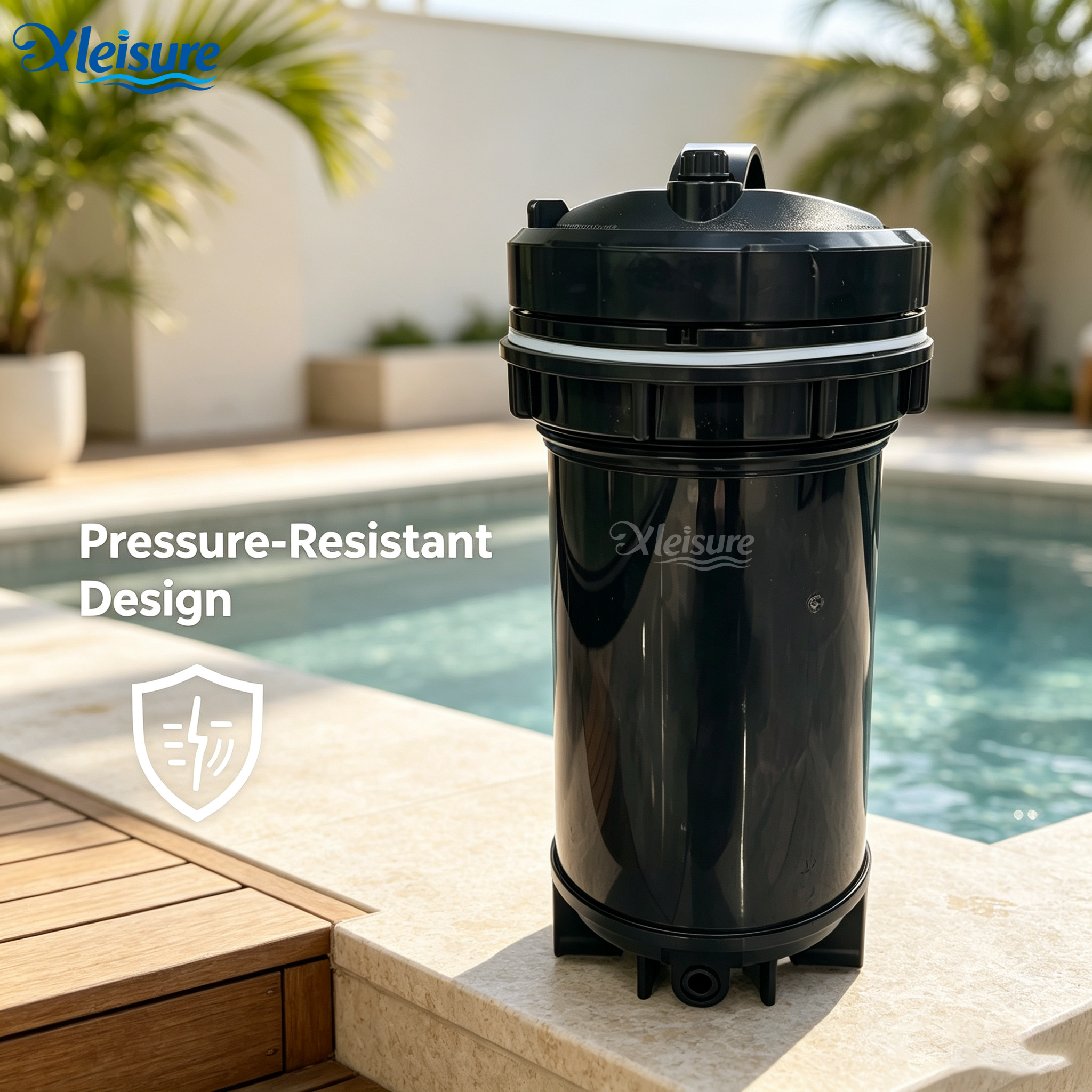 Top Load Pressure Filter Pressurized Canister Filter for Pool Hot Tub Filter Housing with Replacement Filter Cartridge