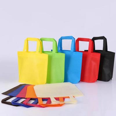 Multi Color Non Woven Printed Bags / Mini Personalized Non Woven Tote Bags