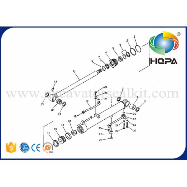 201-63-46700 Excavator Seal Kit Komatsu PC60-2 Excavator Hydraulic Repair