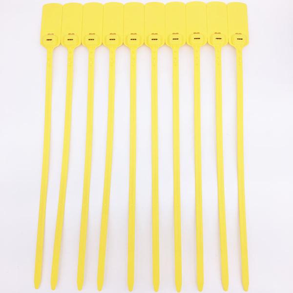 Disposable Plastic Tamper Proof Self Seal Lock Customized Logo Plastic Strip Seals Plastic Seal 30cm For Bank
