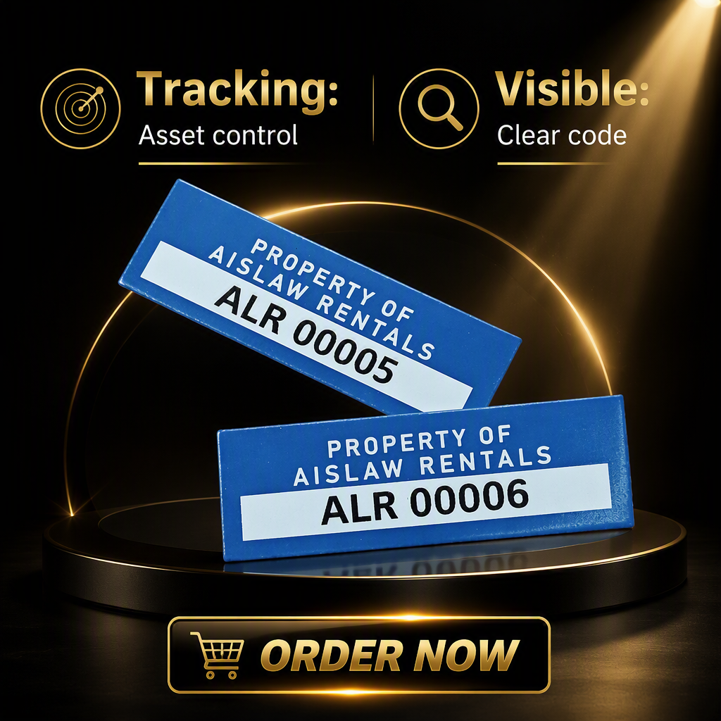 Custom Aluminum Fixed‑Asset & Equipment Metal Identification Labels
