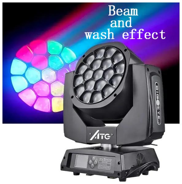 19x15w RGBW 4in1 Bee Eye KTV Nightclub Moving Head Disco Stage Light DJ Bar Party Disco WiFi Remote House Dyeing Light
