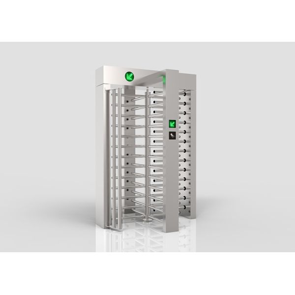 90 Degree Rotating Bi-directional Full Height Turnstile with Biometric Fingerprint RFID Card Reader and SS304 Frame