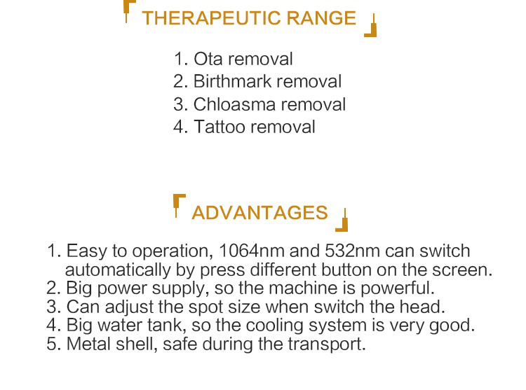 C8 Nd yag laser for freckles pigment age spots removal beauty machine