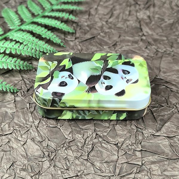 Food Grade Rectangular Embossed Tinplate Metal Box for Cigar Candy Tea