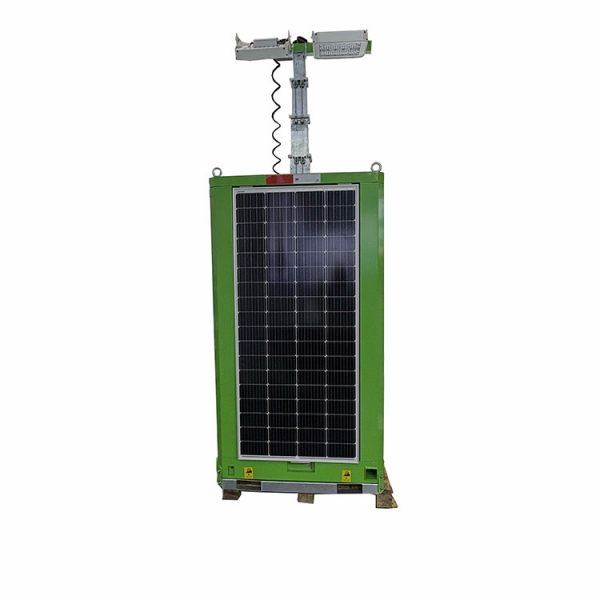 Intelligent Management Solar Power System Energy Led Light Tower Cuboid For Scenic Lighting