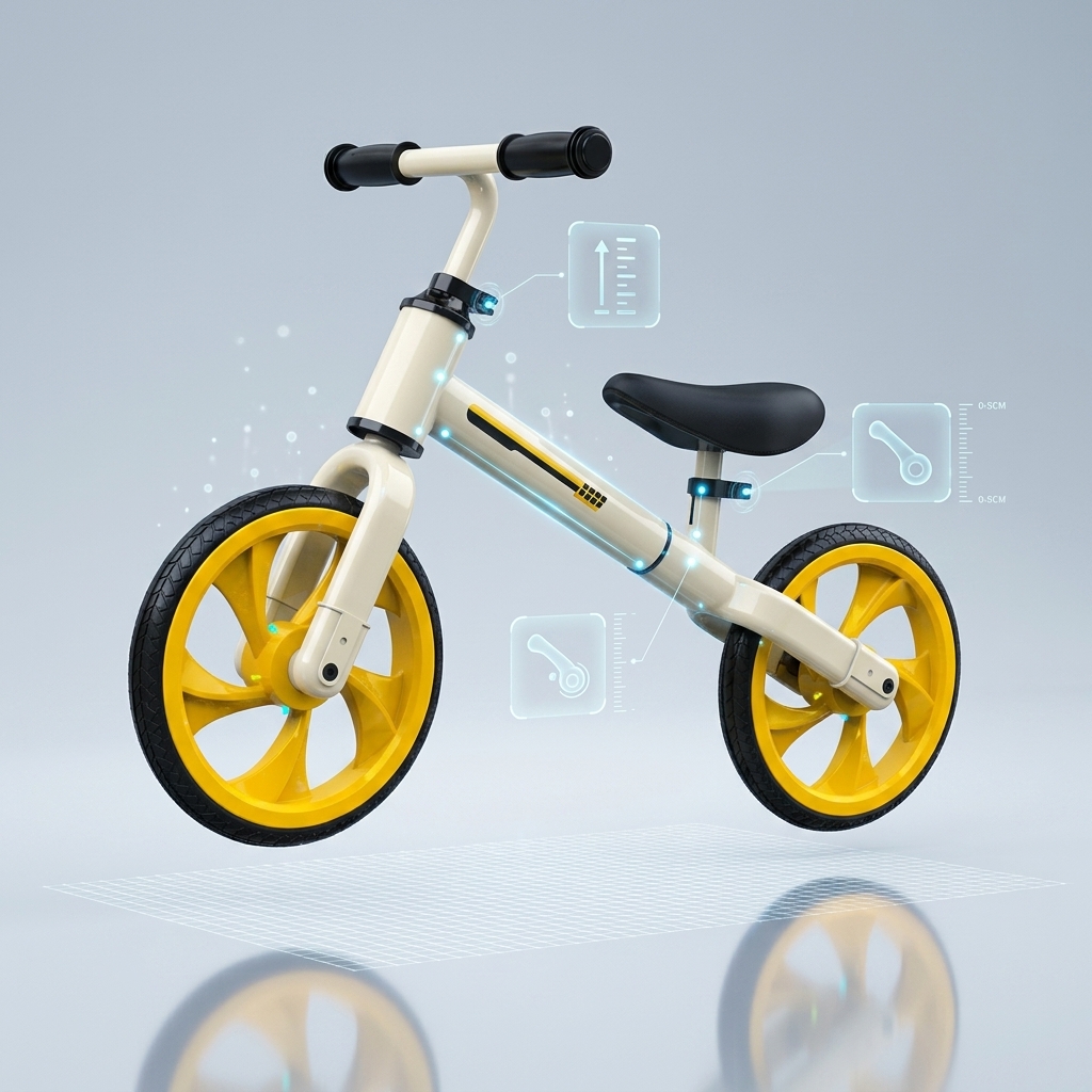 Adjustable Balance Bike 3-5 Years Kids Two Wheel with 50KG Capacity 12 Inch Anti