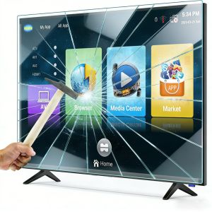 Metal Frame 65 Inch Explosion-proof 4K Ultra HD LED Tv Smart Tv 75 Inch Television