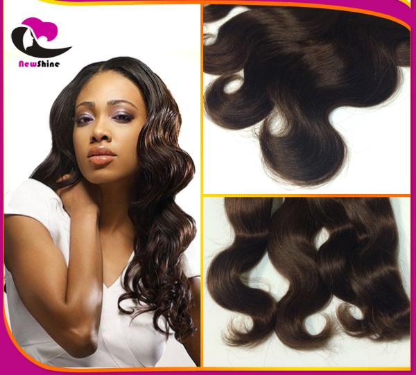 Guangzhou 100% Human Hair Light Brown Brazilian Virgin Hair Body Wave With Same Color 4# Closures No Shedding No Tangle