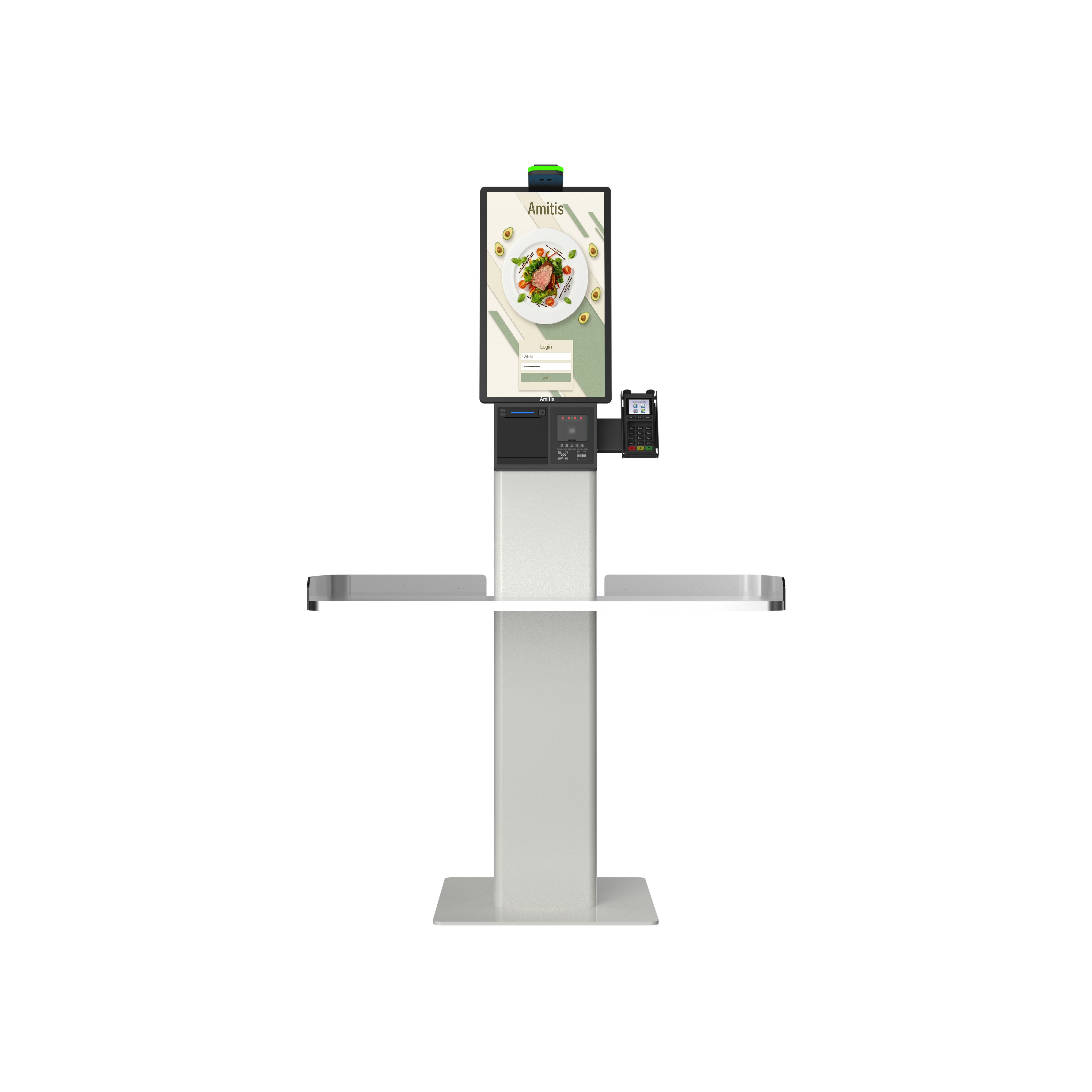 AI Camera Self Service Terminal Kiosk Intel Core i5-1235U Support 80mm Thermal