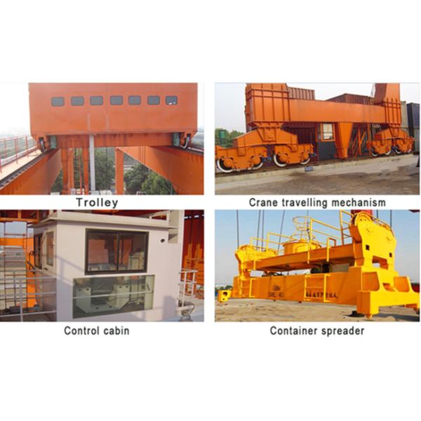 кран на козлах контейнера Rmg дока 40t 50t установленный рельсом в причале