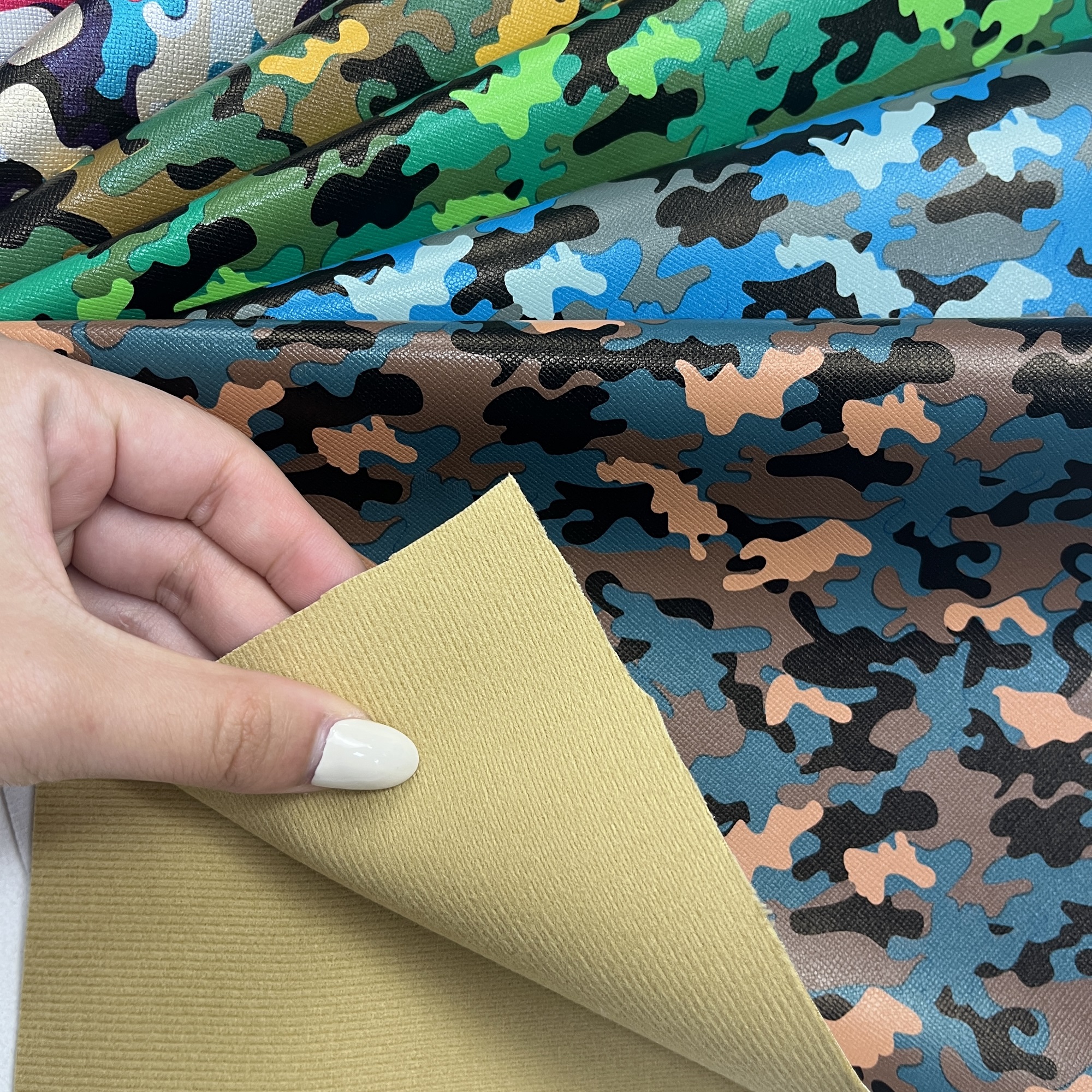 Pu Microfiber Suede Perforated Synthetic Leather Fabric PU Leather for Bags